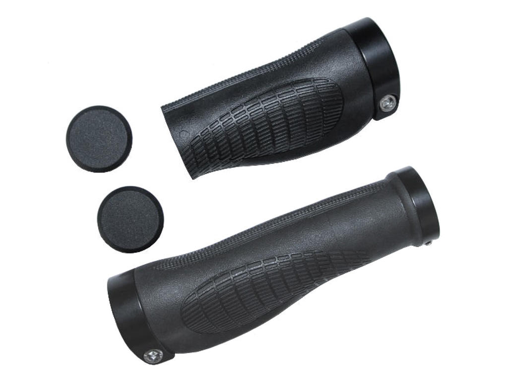 Bikepartner Håndtagssæt 95 136 Mm Gummi Inkl  Låsering Og Prop Sort