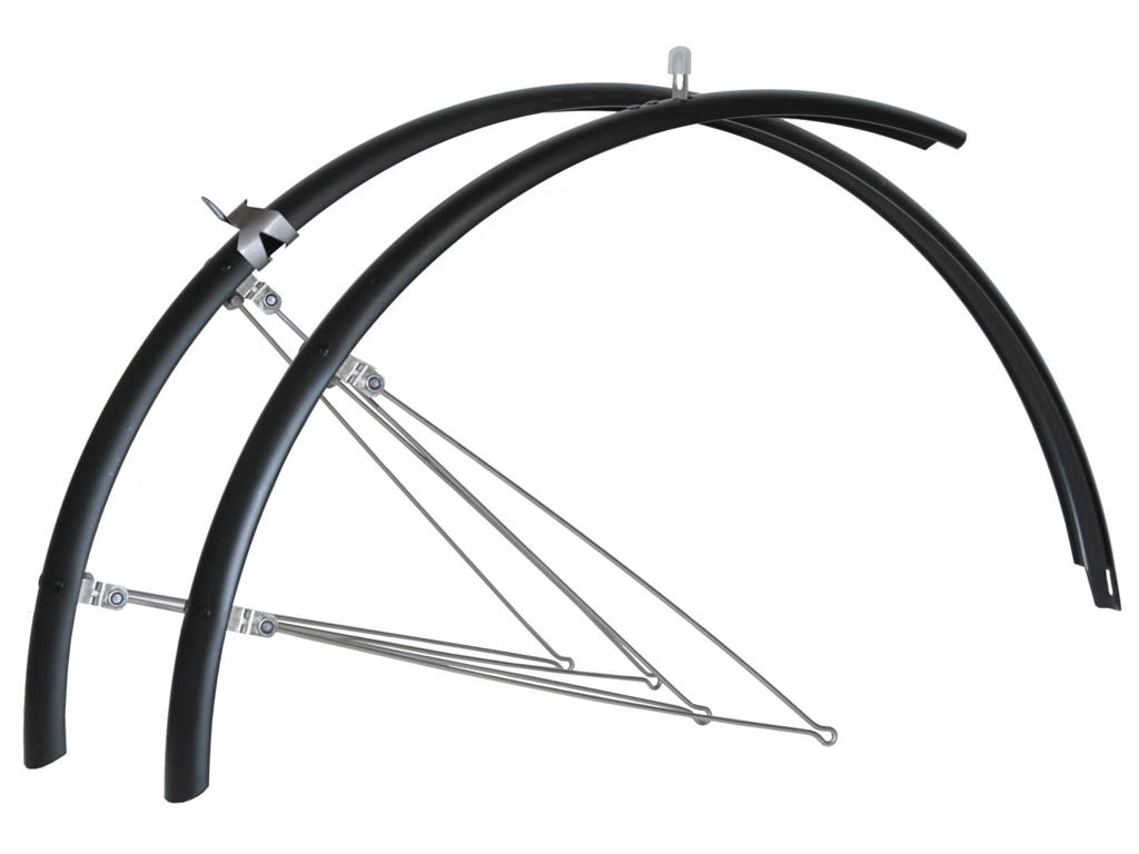 Bikepartner Skærmsæt 26 Quot  60mm Matsort Inkl  Rustfri Stivere