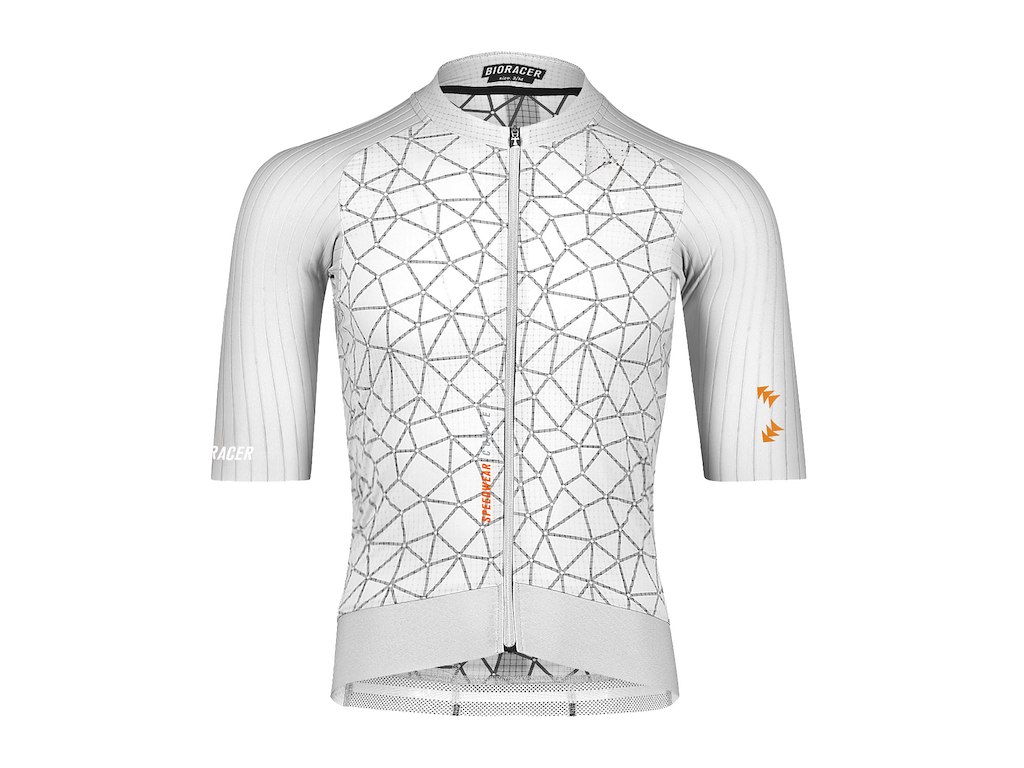 Bioracer Speedwear Graphene Jersey Korte ærmer Herre Lysegrå Str