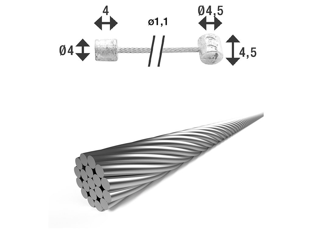 Gearwire 2250 Mm Til Shimano Og Campagnolo