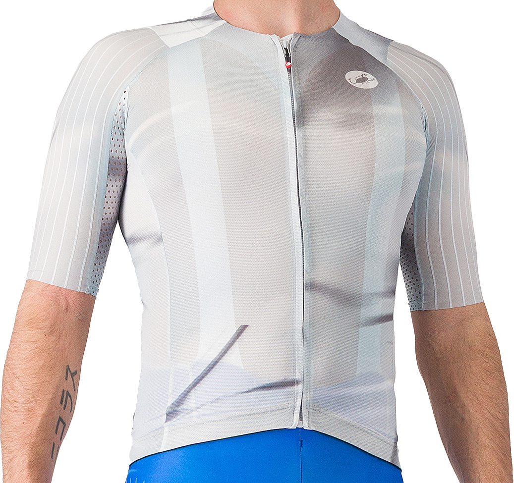 Castelli Aero Race 8s Jersey Silver Gray Smoky Gray