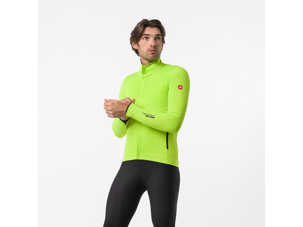 Castelli Alpha 150 Jacket Cykeljakke Herre Electric Lime Black Str