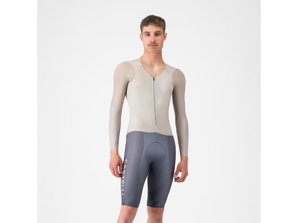 Castelli Body Paint   Tt Speedsuit Speedsuit Lange ærmer Herre Silver Moon Clay Smoky Gray -