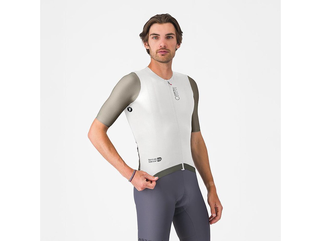 Castelli Coretto Jersey Cykeltrøje Korte ærmer Herre Ivory Clay Black