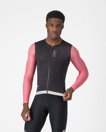 Castelli Coretto Ls Jersey Cykeltrøje Lange ærmer Herre Black Rosa Giro Silver Moon