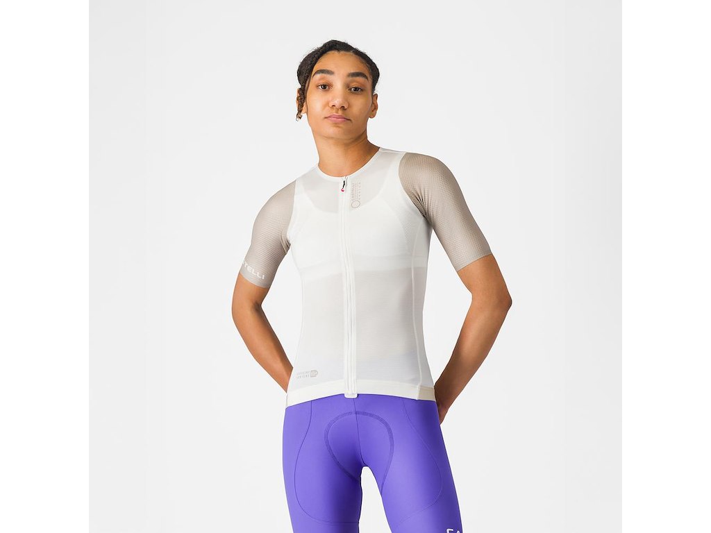 Castelli Corretto   Jersey Cykeltrøje Korte ærmer Dame Ivory Clay