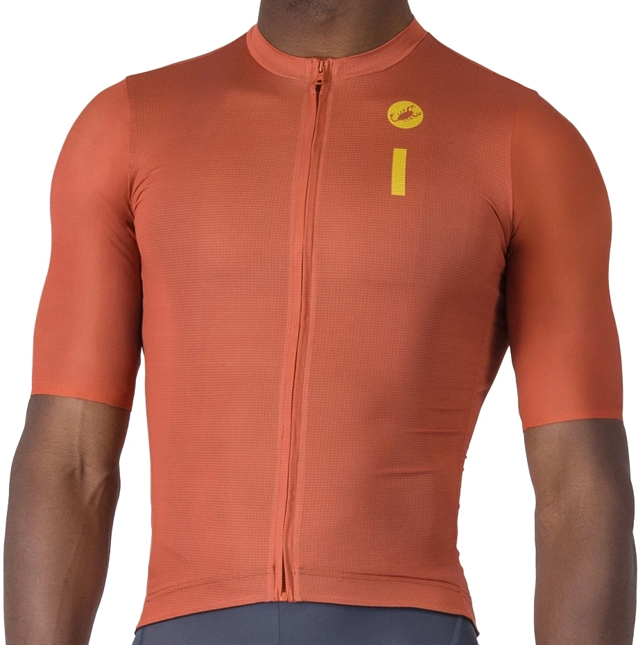 Castelli Drittone Logo Jersey Paprika Mango Mojito