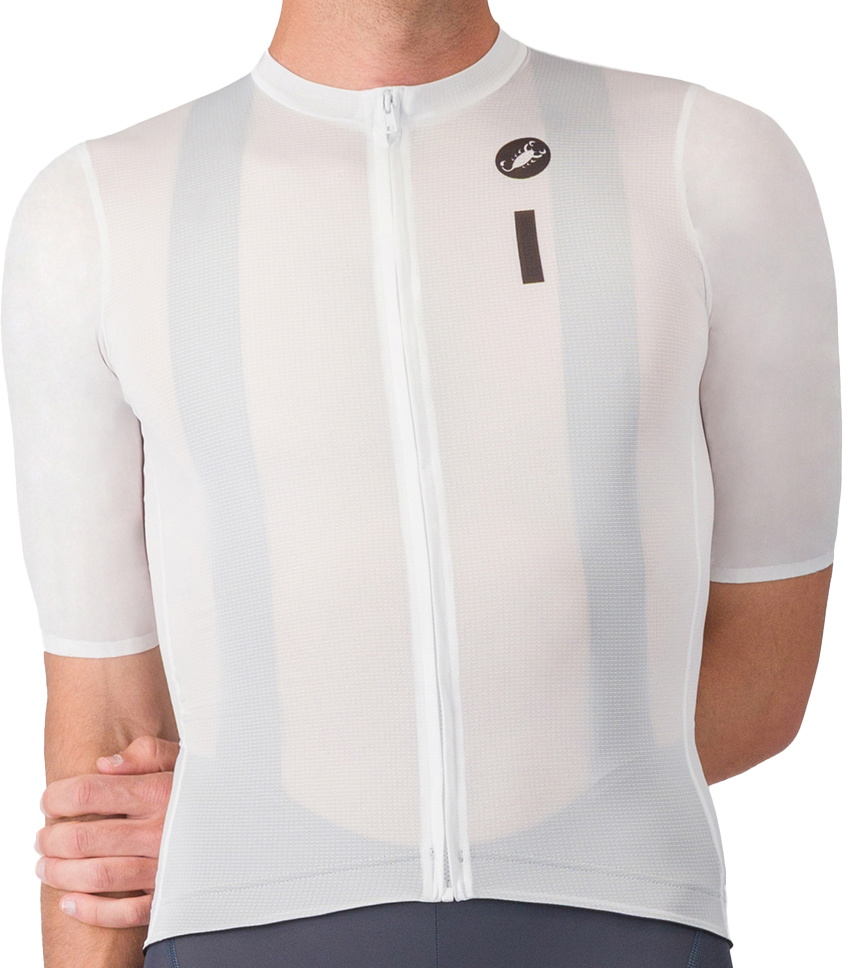 Castelli Drittone Logo Jersey White Black