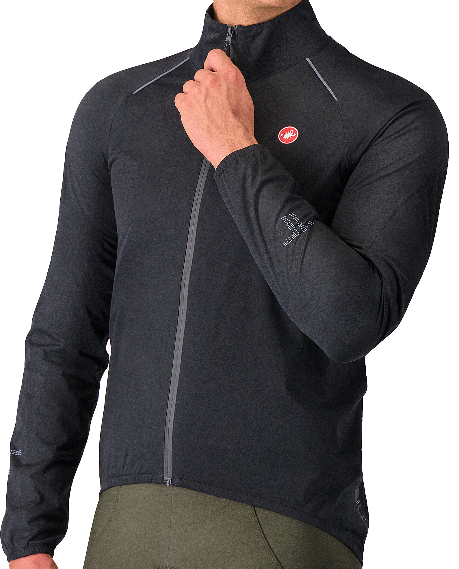 Castelli Emergency   Rain Jacket Light Black