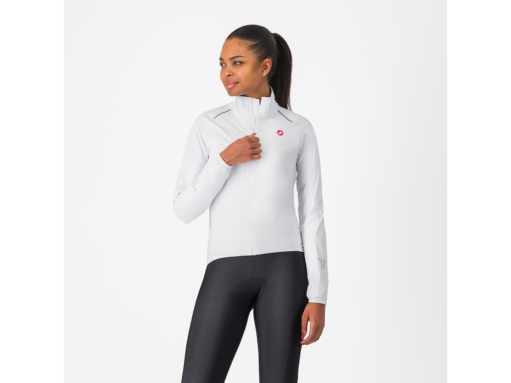 Castelli Emergency   Womens Rain Jacket Dame Hvid Str