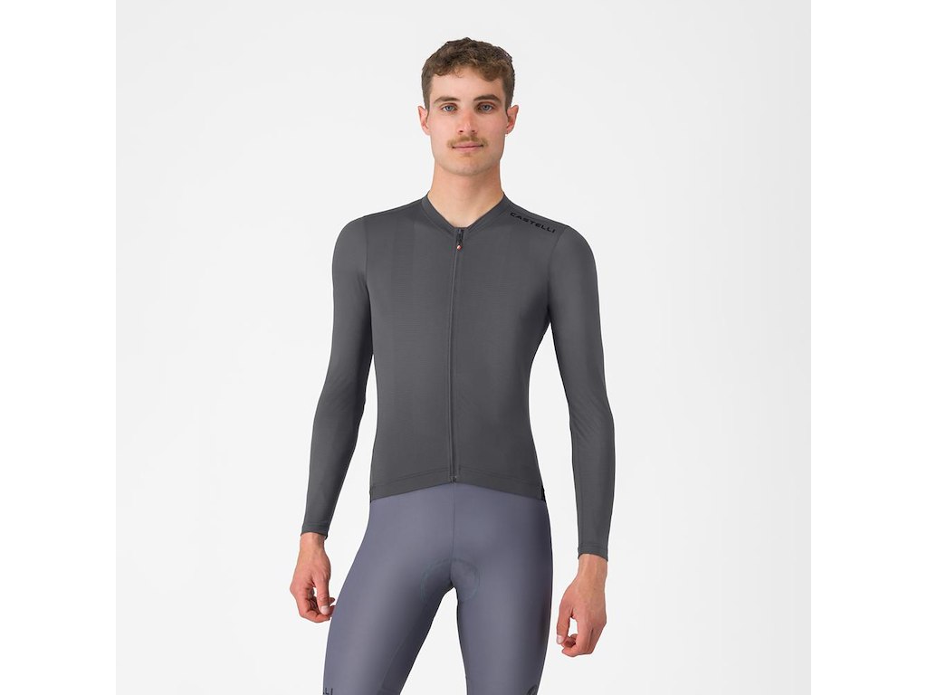 Castelli Espresso   Ls Jersey Cykeltrøje Lange ærmer Herre Smoky Gray