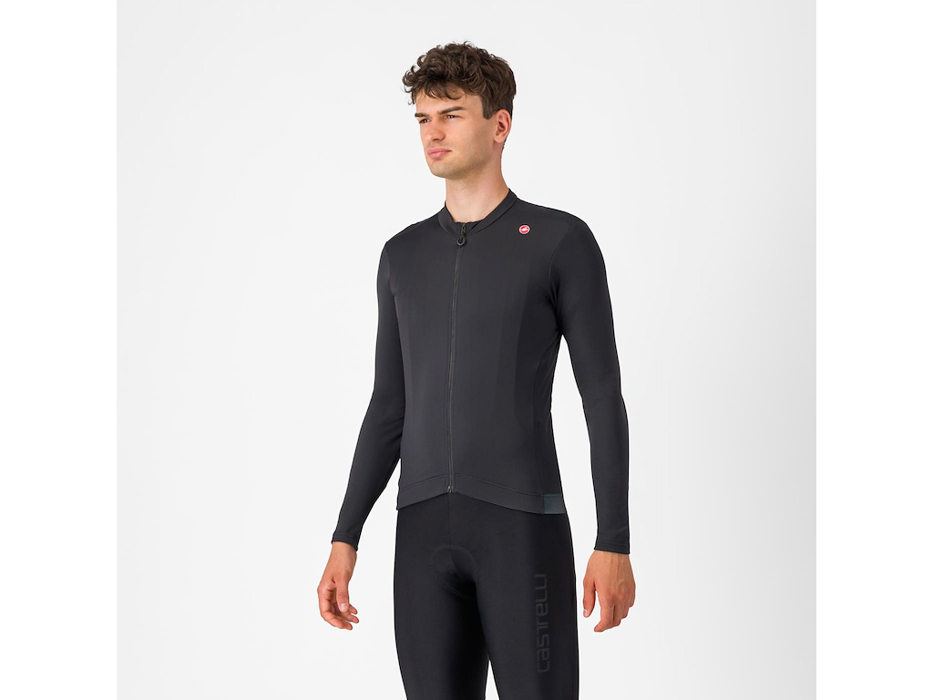 Castelli Espresso Thermal Jersey Lange ærmer Herre Sort Str