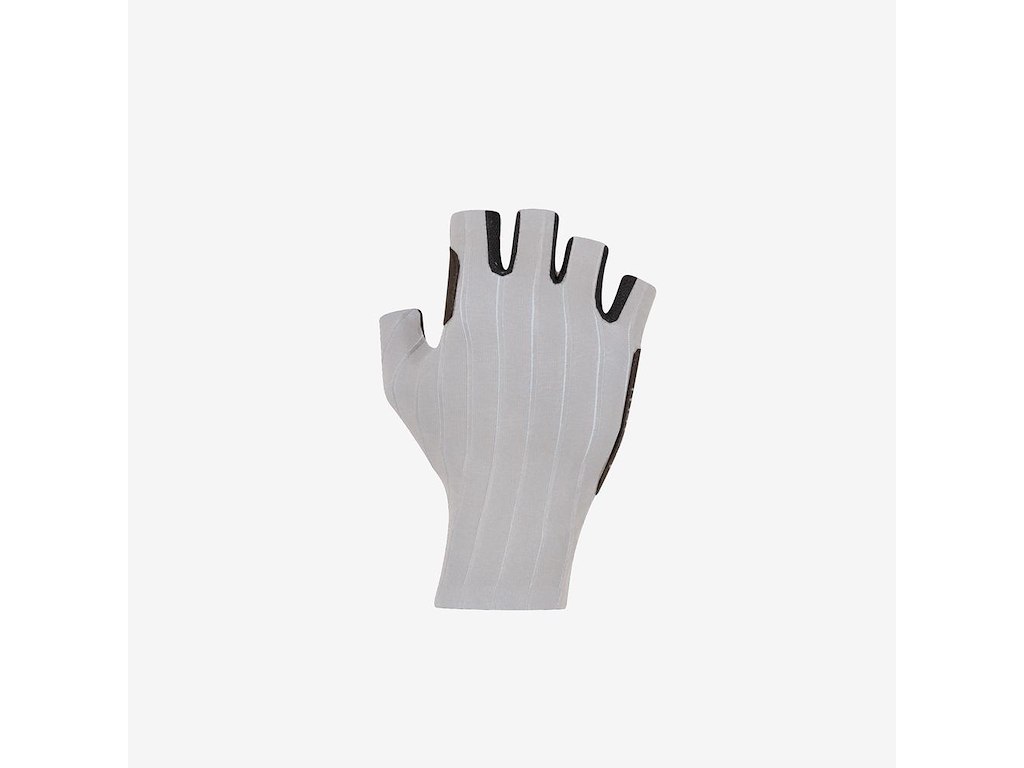 Castelli Rosso Corsa Pro Glove Cykelhandsker Korte Fingre Silver Gray