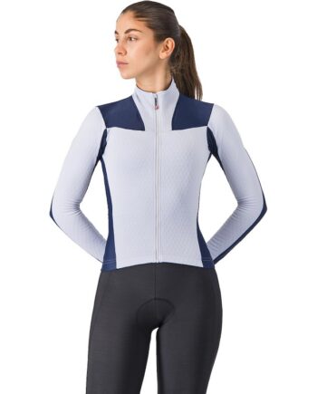 Castelli Sfida   Jersey Cykeltrøje Lange ærmer Dame Silver Gray