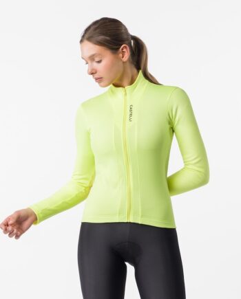 Castelli Sinergia   Jersey Cykeltrøje Lange ærmer Dame Brilliant Yellow Str