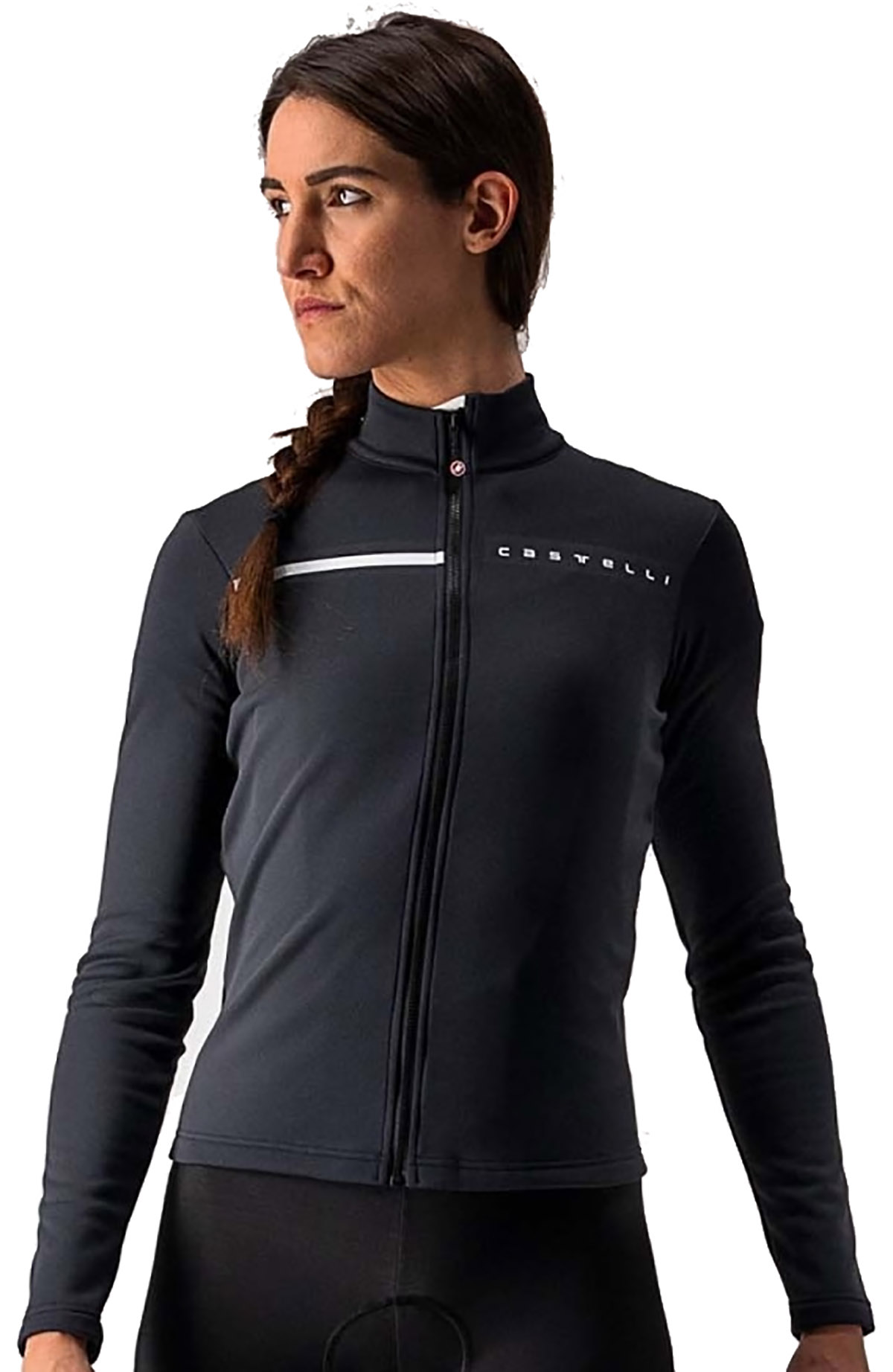 Castelli Sinergia   Jersey Fz   Langærmet Sort