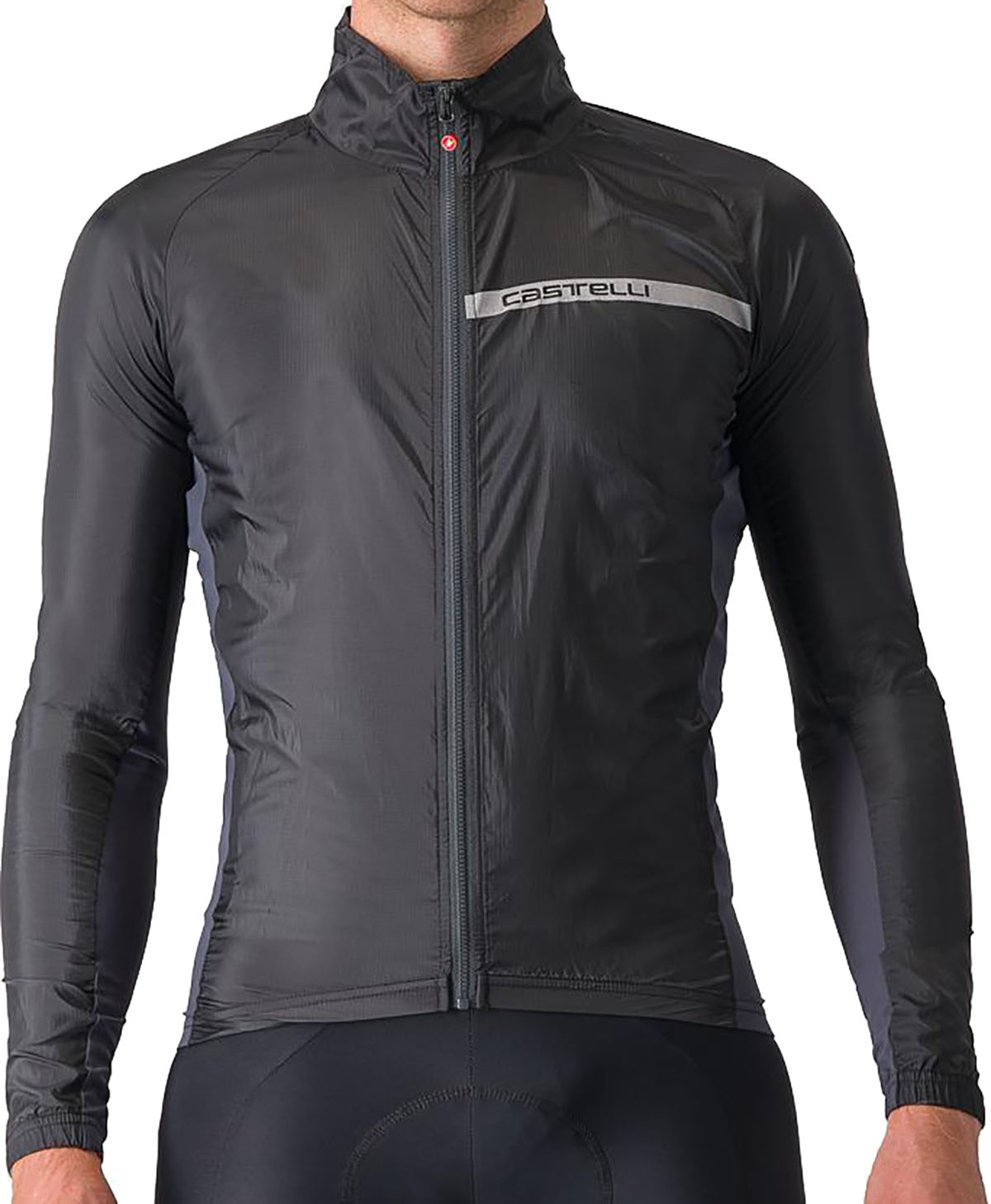 Castelli Squadra Stretch Jacket Vindjakke Sort Grå