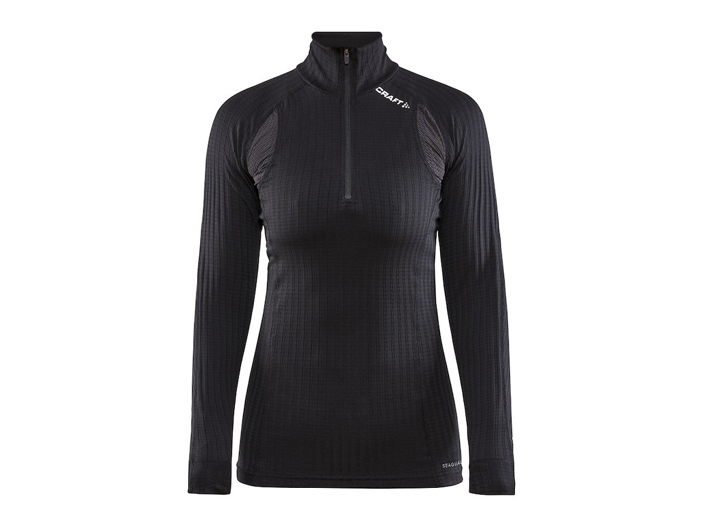 Craft Pro Active Extreme   Zip Svedebluse Lange ærmer Dame Sort Str