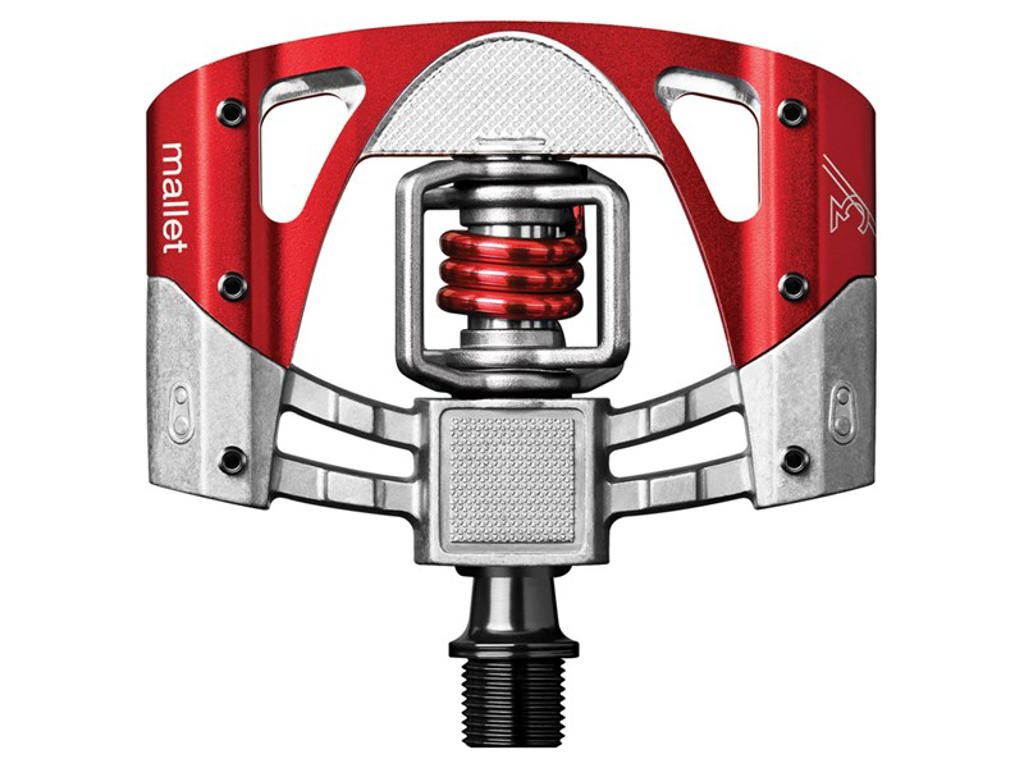 Crankbrothers Mallet   Mtb Pedaler Sølv Rød