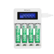 Deltaco Ultimate Ni-mh Usb Charger With     Aaa Batteries Oplader