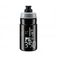 Elite Bottle Jet Black Grey Logo 350ml Drikkeflaske