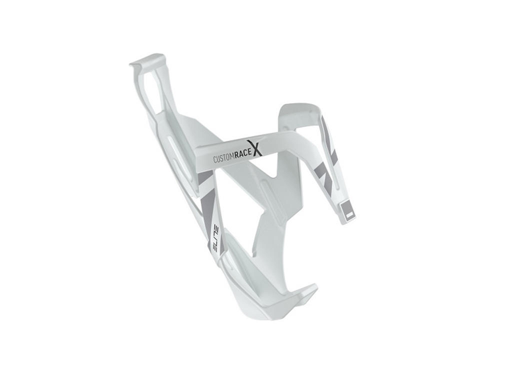 Elite Custom Race   Flaskeholder Hvid Med Grå Logo