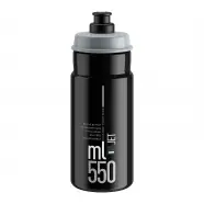 Elite Flaske Jet Sort  Grå Logo 550ml Drikkeflaske