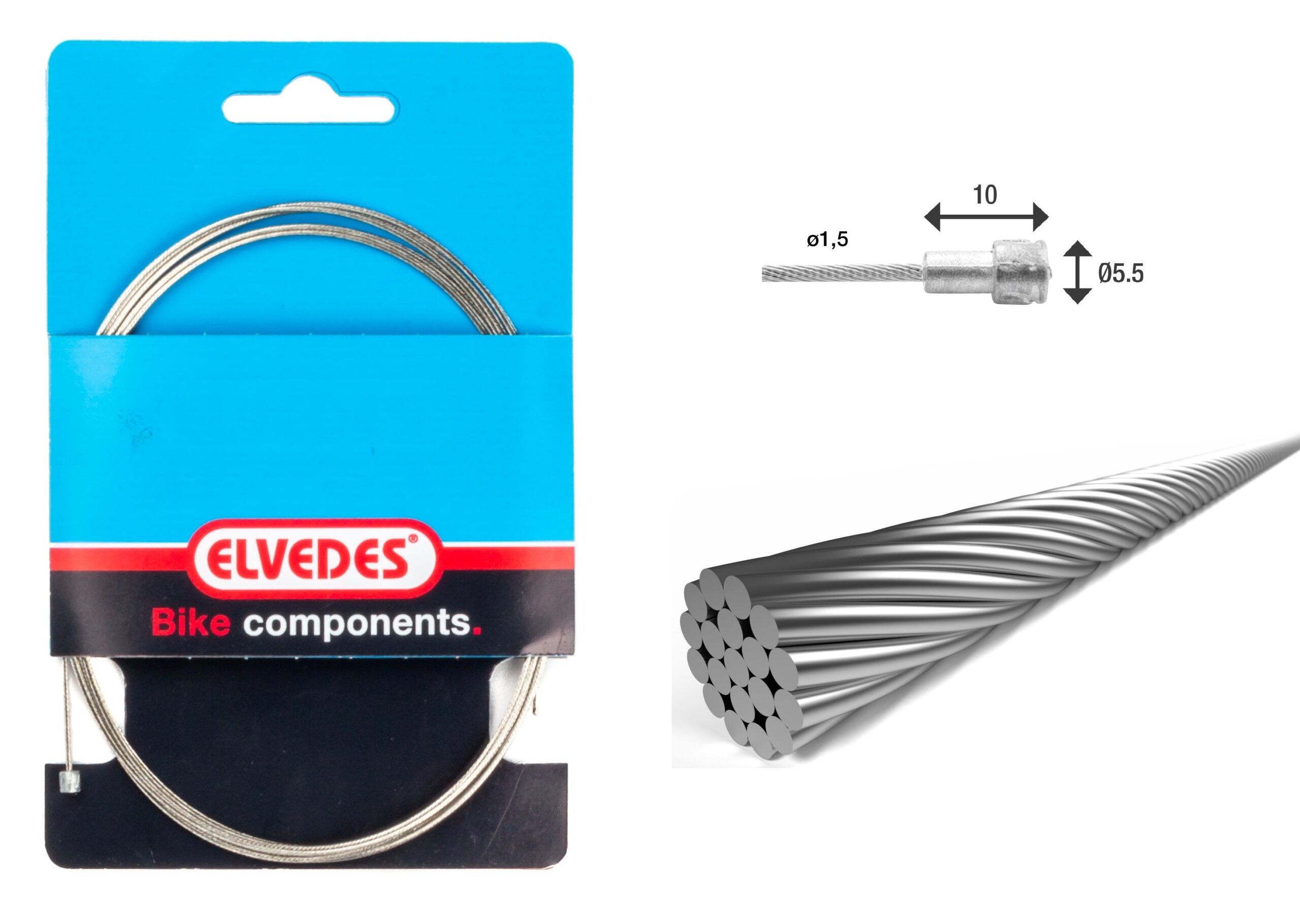 Elvedes Bremsewire 1ã 19 ø1 2250mm ø5 5ã 10