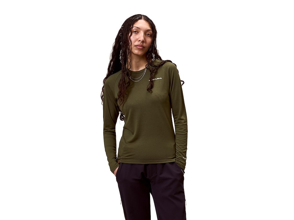 Endura Baabaa Blend Baselayer Med Lange ærmer Dame Grøn Str