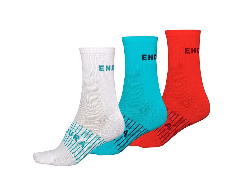 Endura Womens Coolmax Race Cykelstrømper  -pak Pacific Blue Str  37-42