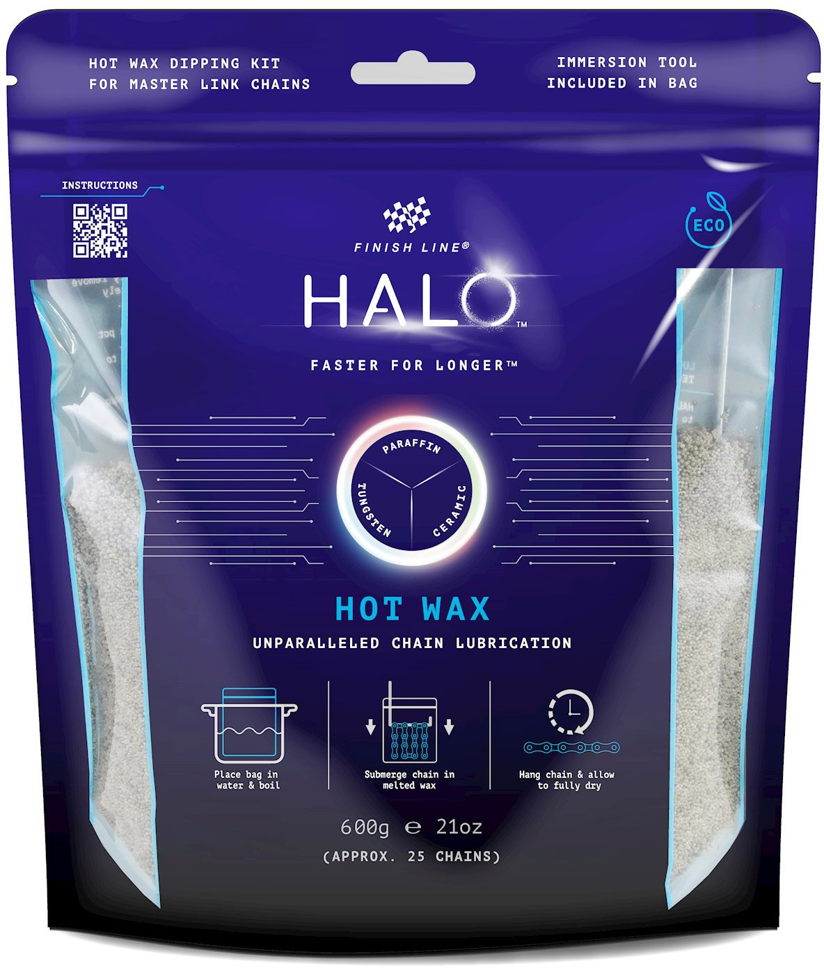 Finish Line Halo Hot Wax Granulat 600g Pose