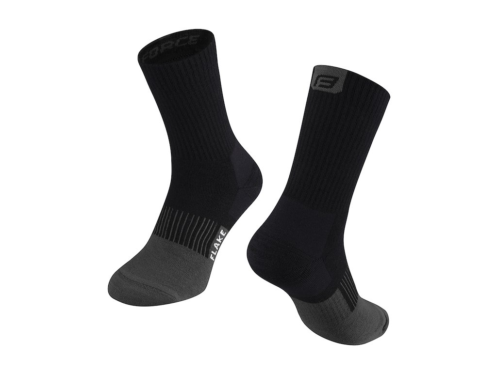 Force Flake Merino Vinterstrømper Sort Grå