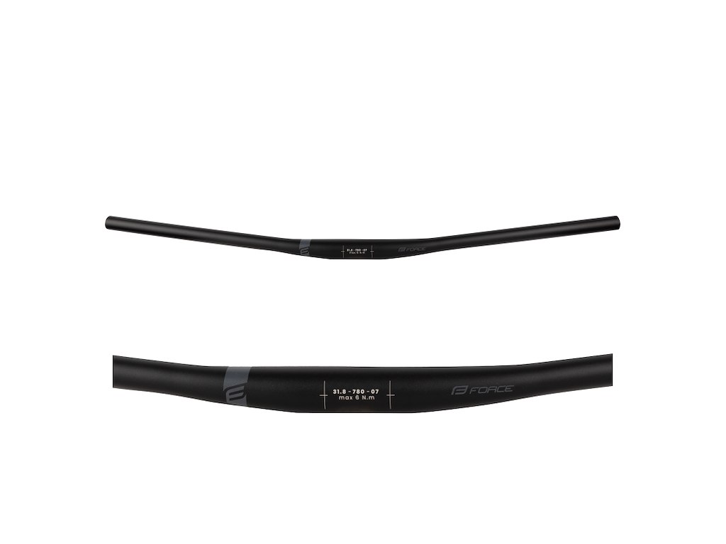 Force Team Styr Mtb Flat 31   780 Mm Aluminium Mat Sort