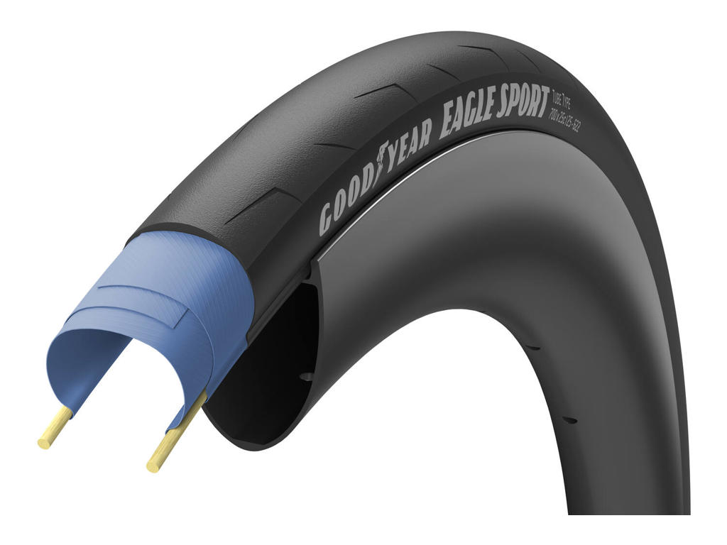 Goodyear Eagle Sport Tube Foldedæk Road 700x28c Sort