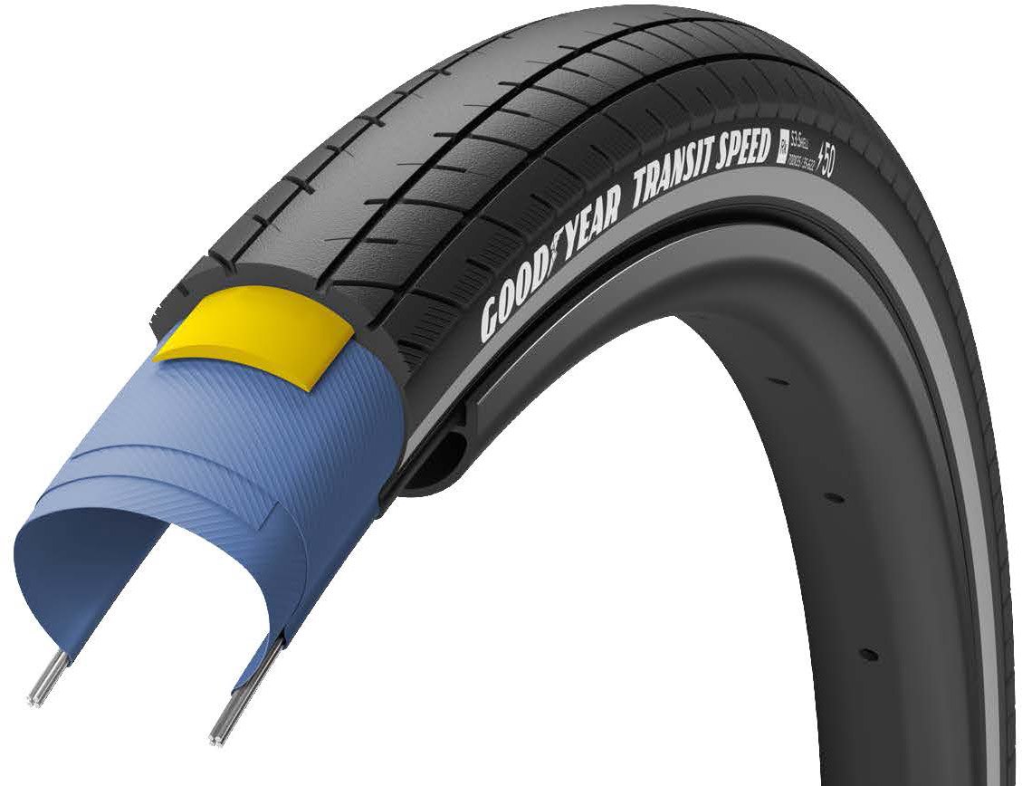 Goodyear Transit Speed S1  1mm Indlæg  700x30 35 40 Sort