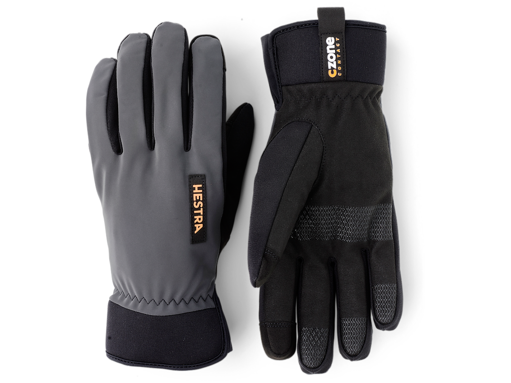 Hestra Czone Contact   Finger Cykelhandske Dark Grey  Størrelse: Small