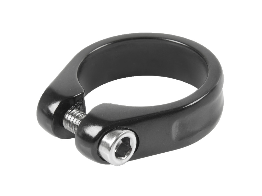 -wave Clampy Sadelrørs Klampe Aluminium Crmo Skrue Sort Str  34   Mm