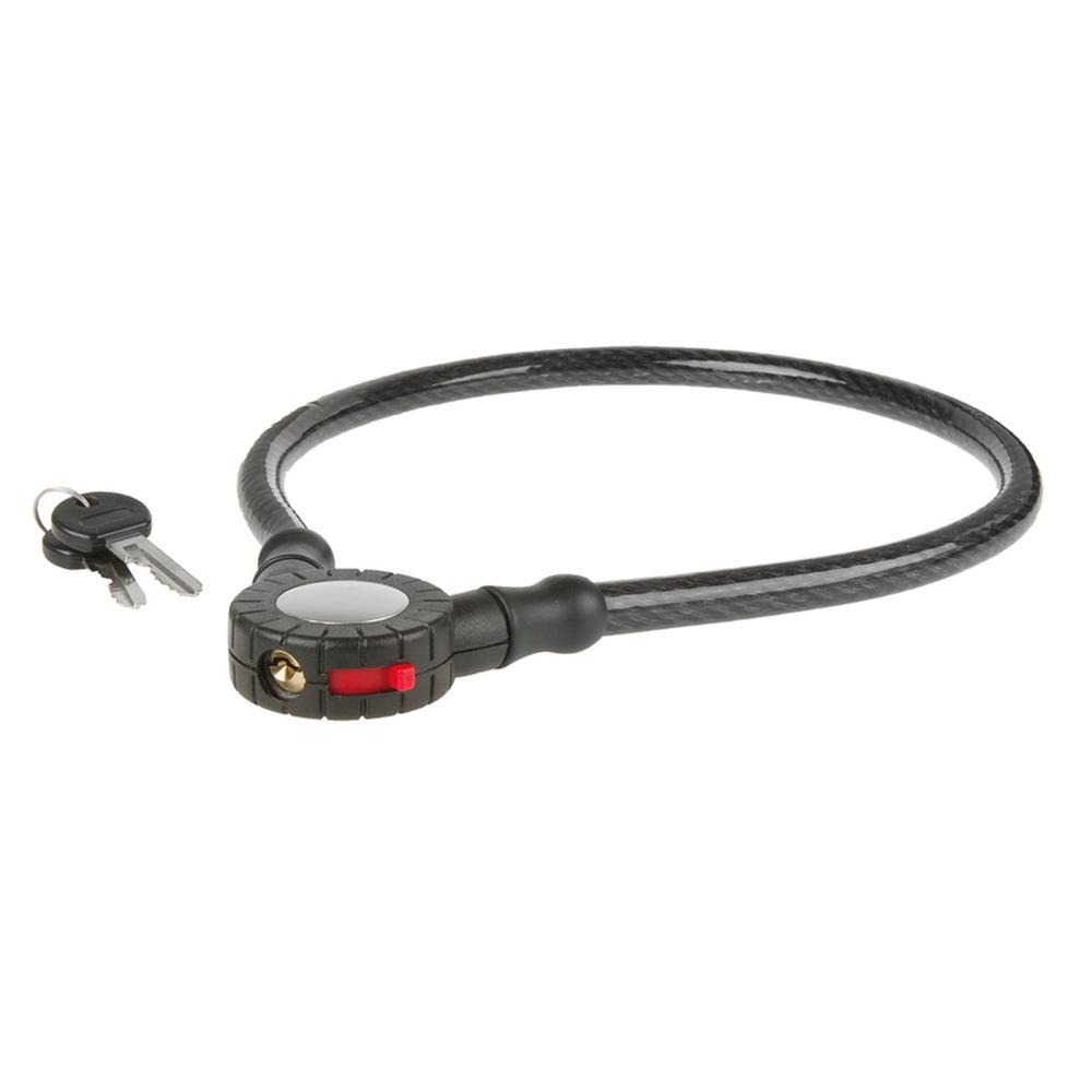 -wave Twist Lock Kabellås Med Nøgle   65 Cm  Sort