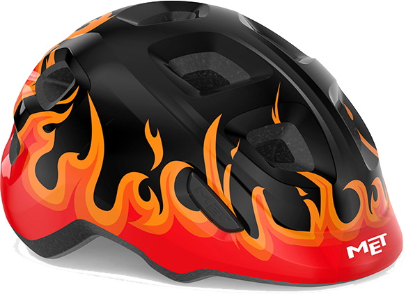 Met Helmet Hooray  Quot Green Buckle Quot  Black Flames