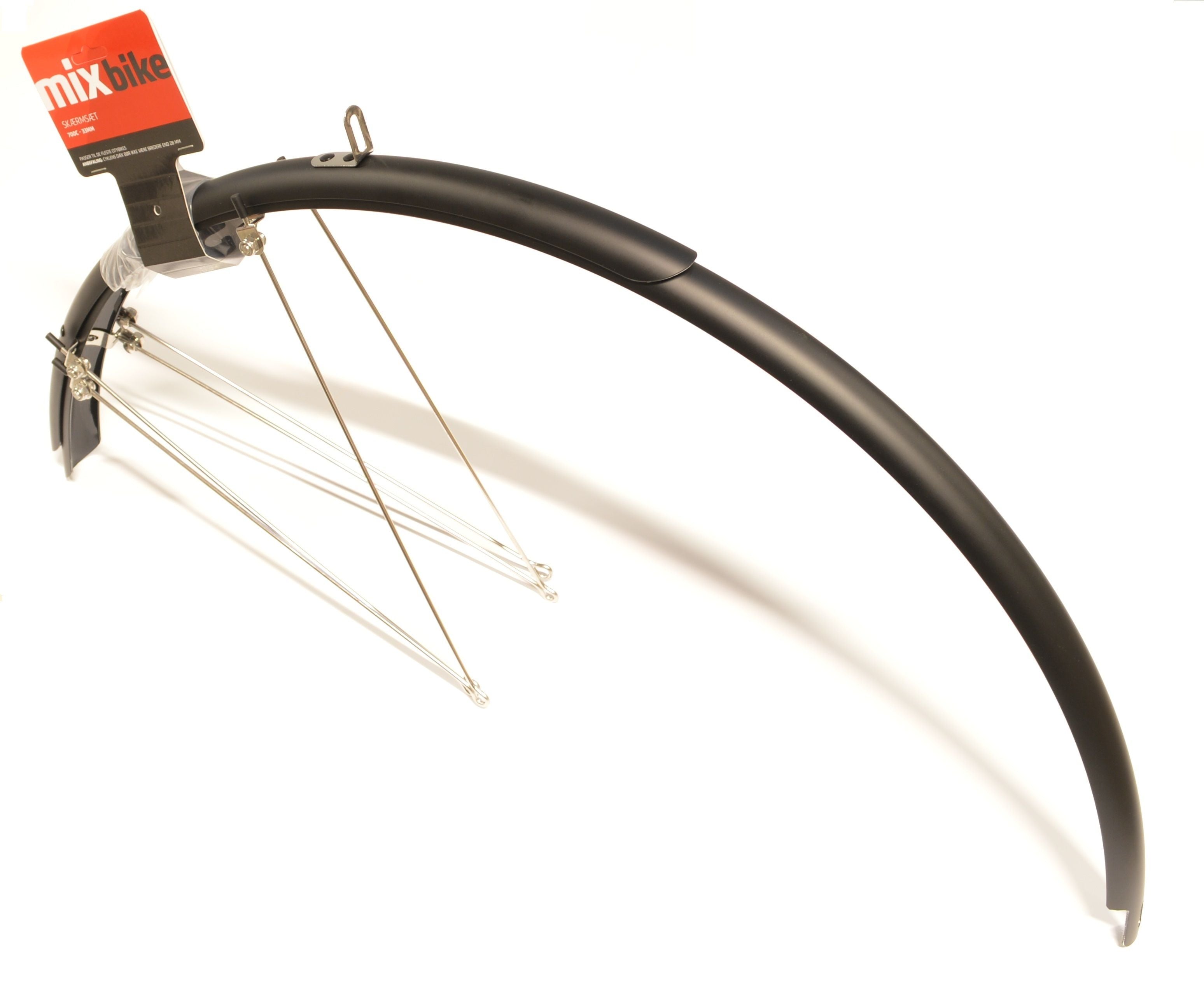 Mixbike Cykelskærmsæt Til 700c   38 Mm  Matsort