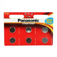 Panasonic Cr2025 3v Lithium Knapcellebatterier   Stk