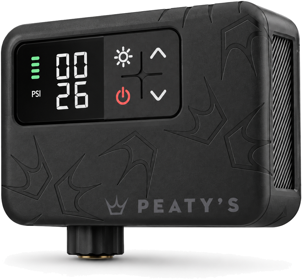 Peatys Holeshot Mini Elektrisk Cykelpumpe 150psi 10 3bar Black