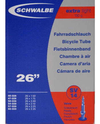 Schwalbe Slange 26     50-  35  -light Med Racer Ventil Sv14
