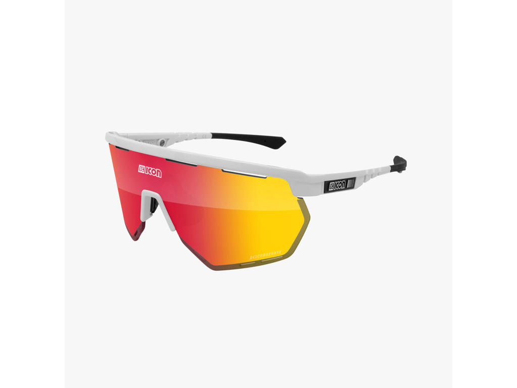 Scicon Aerowing Cykelbrille Multimirror Red   White Gloss