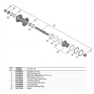 Shimano Complete Hub Axle 157mm Fh-m8130-  Cykelreservedele