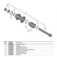 Shimano Complete Hub Axle 142mm Fh-rs470 Cykelreservedele