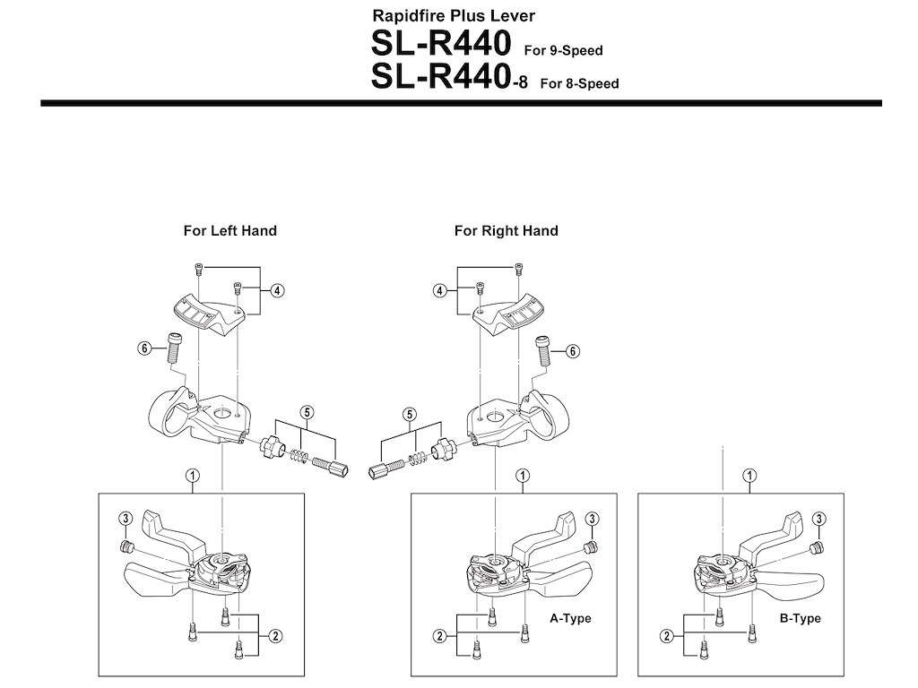 Shimano Indikator Unit Højre   Gear Til Sl-r440