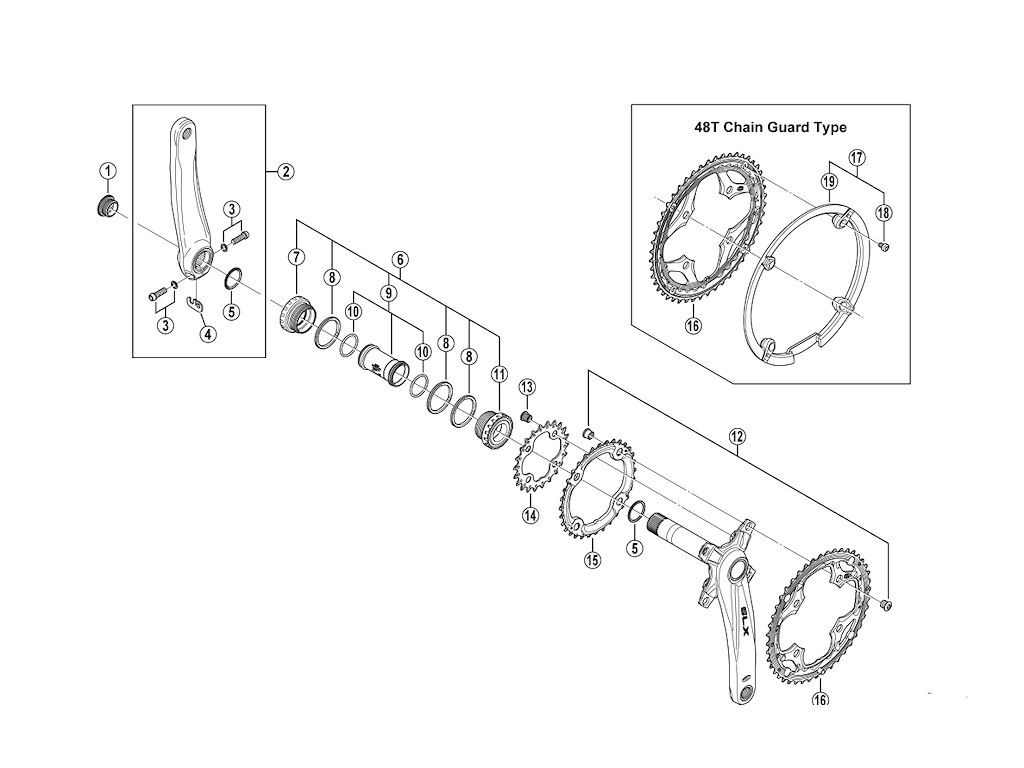 Shimano Klingebolte Stk M8 5mm Til Fc-m660 Arms Kranksæt