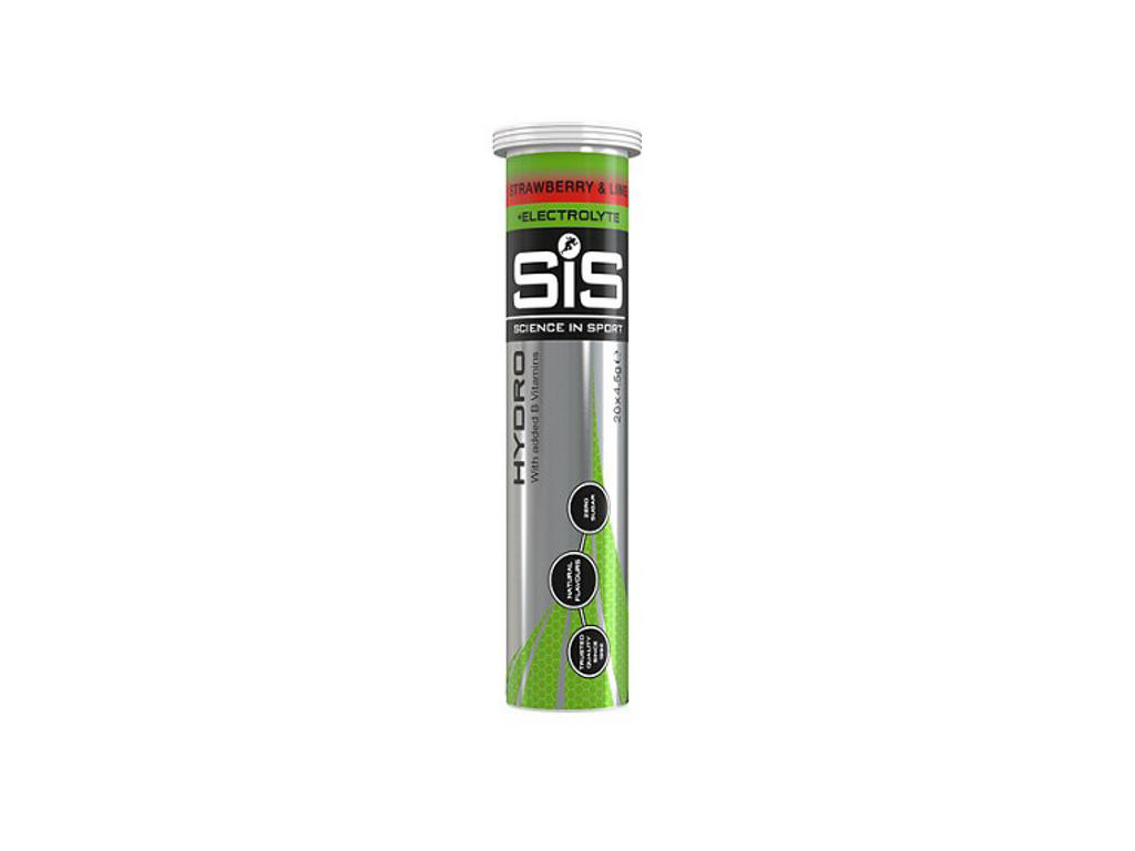 Sis Go Hydro Tabletter Jordbær   Lime Rør Med 20 Elektrolyttabletter     Gram