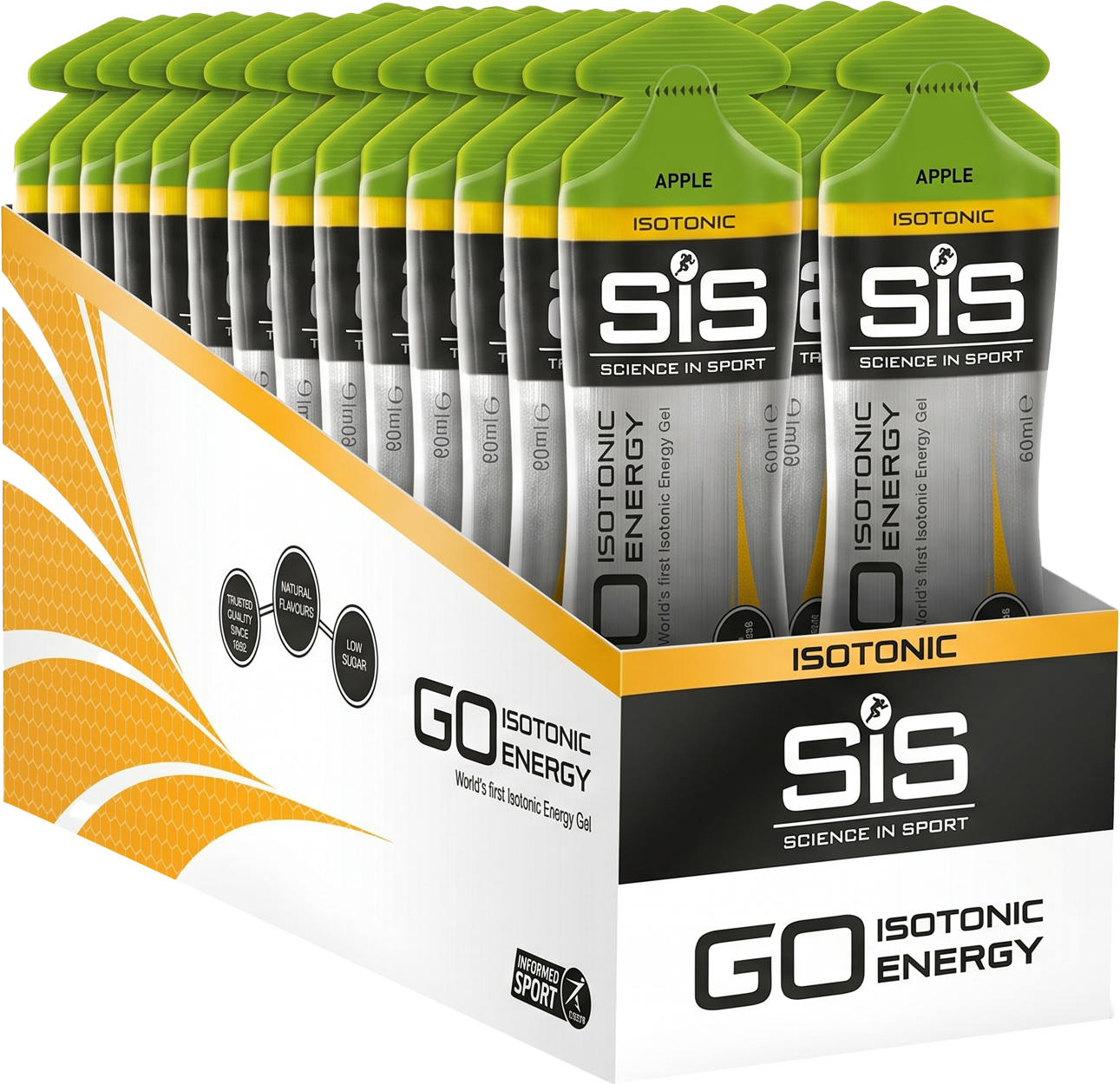 Sis Go Isotonic Energy Gel æble 60ml 30 Stk Kasse